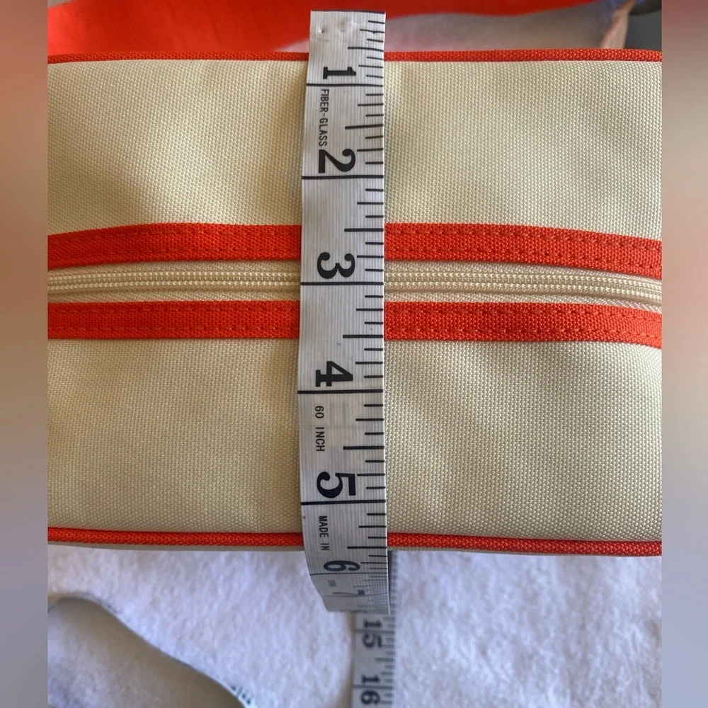 Youth‎ to the People Cream and Orange Messenger Bag
